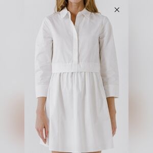 English Factory Mini Shirt Dress | L | White
